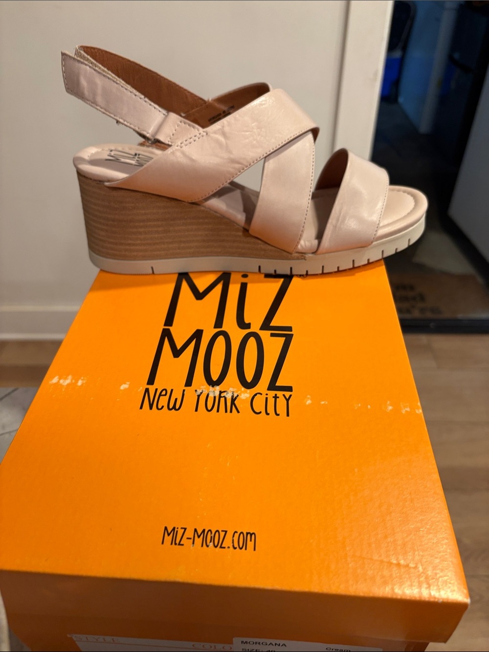 Miz Mooz Moranga Wedge Sandal - Stylish Slingback in cream